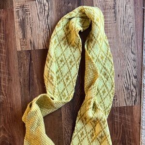 Maeve by Anthropologie Mustard Diamond Pattern Scarf